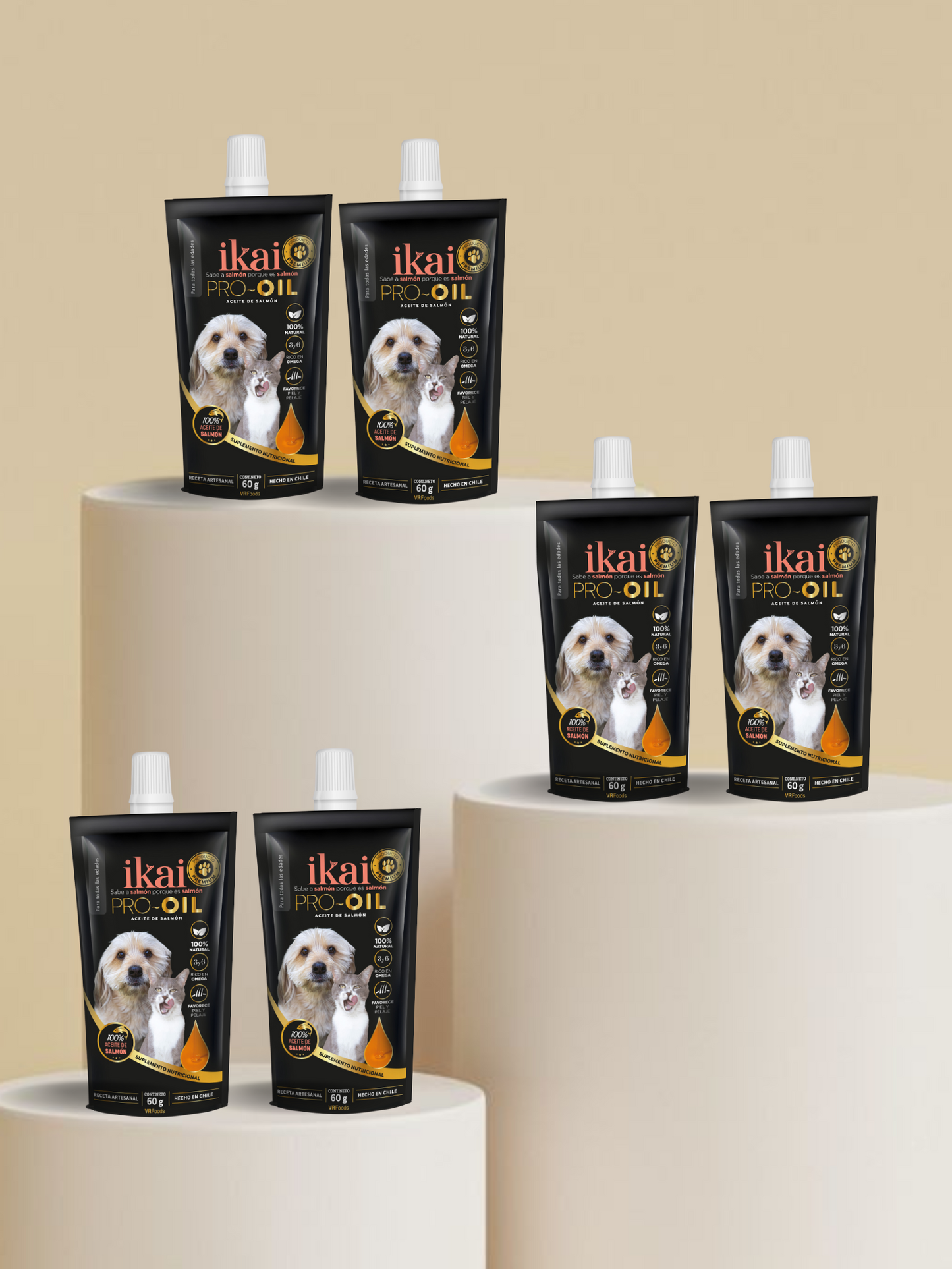 PACK PERRO/GATO: 6 ACEITES (60 ml)