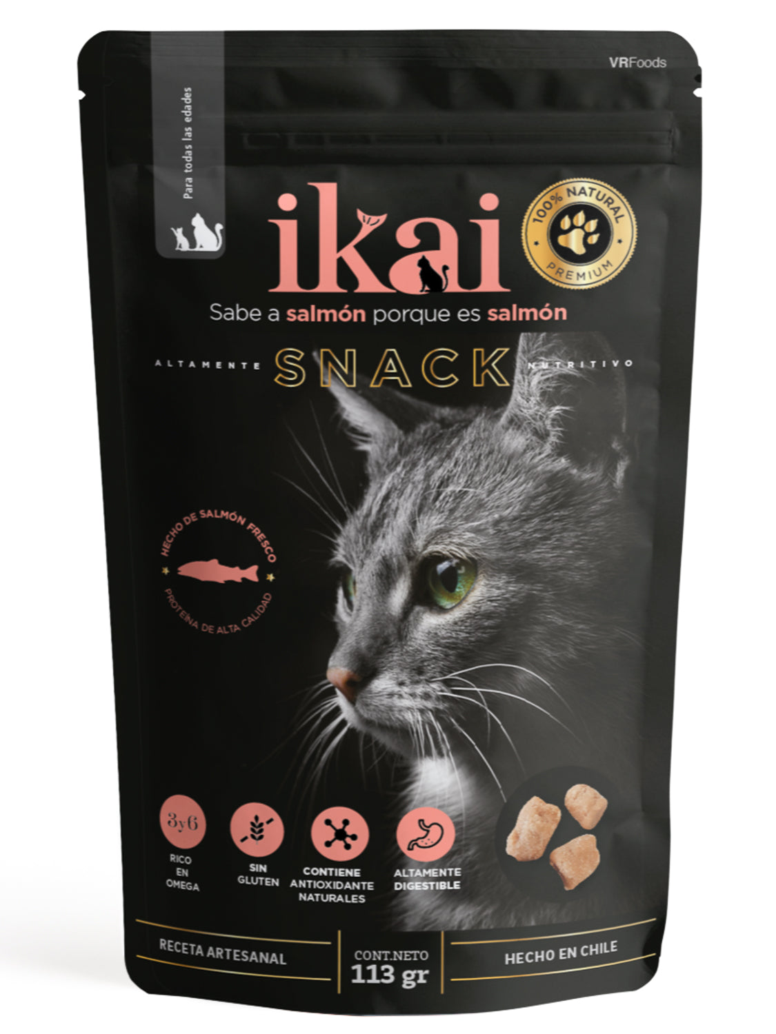 PACK GATO: 1 SNACK + 1 FLAKE + 1 MOUSSE + 1 ACEITE (60 ml)