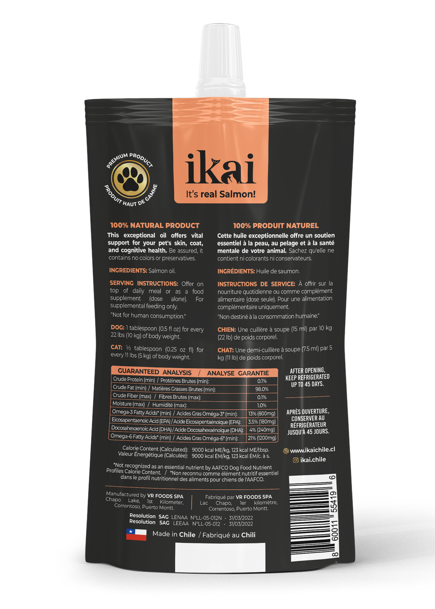ACEITE de salmón para perros y gatos - 150 ml
