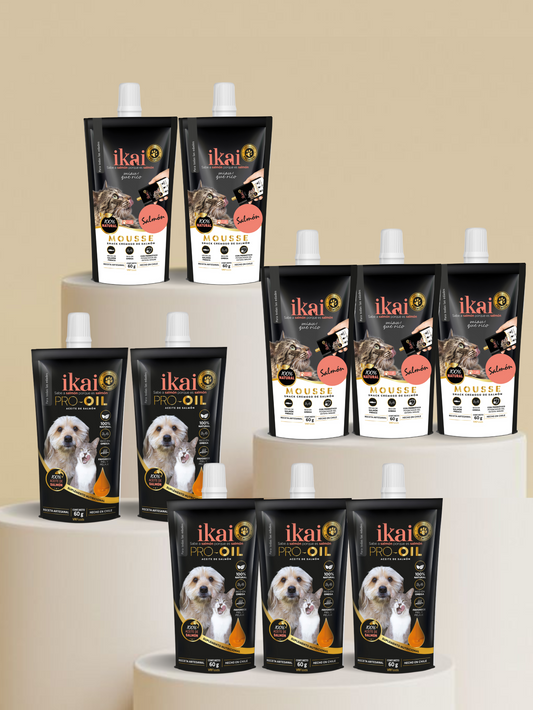 PACK GATO: 5 MOUSSE + 5 ACEITES (60 ml)