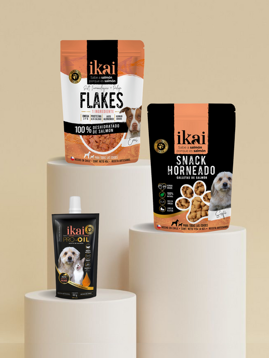 PACK PERRO: 1 FLAKE + 1 SNACK + 1 ACEITE (60 ml)