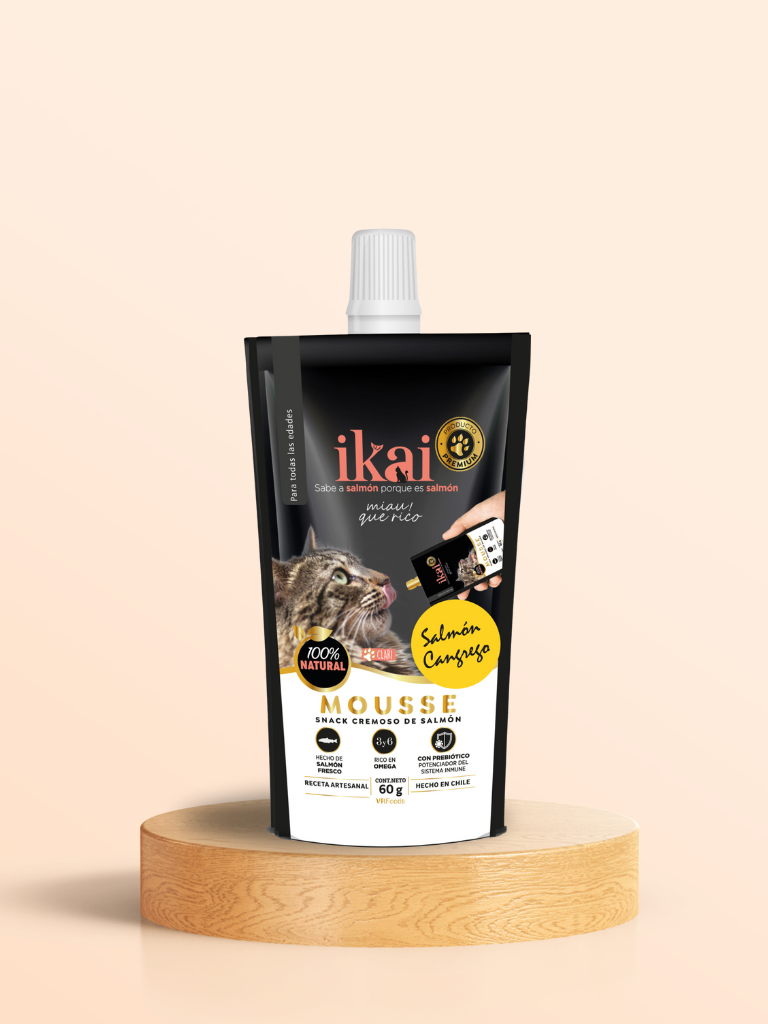 MOUSSE de salmón y cangrejo para gatos - 60 grs