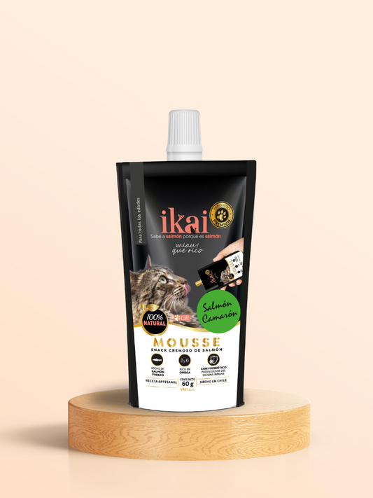 MOUSSE de salmón y camarón para gatos - 60 grs