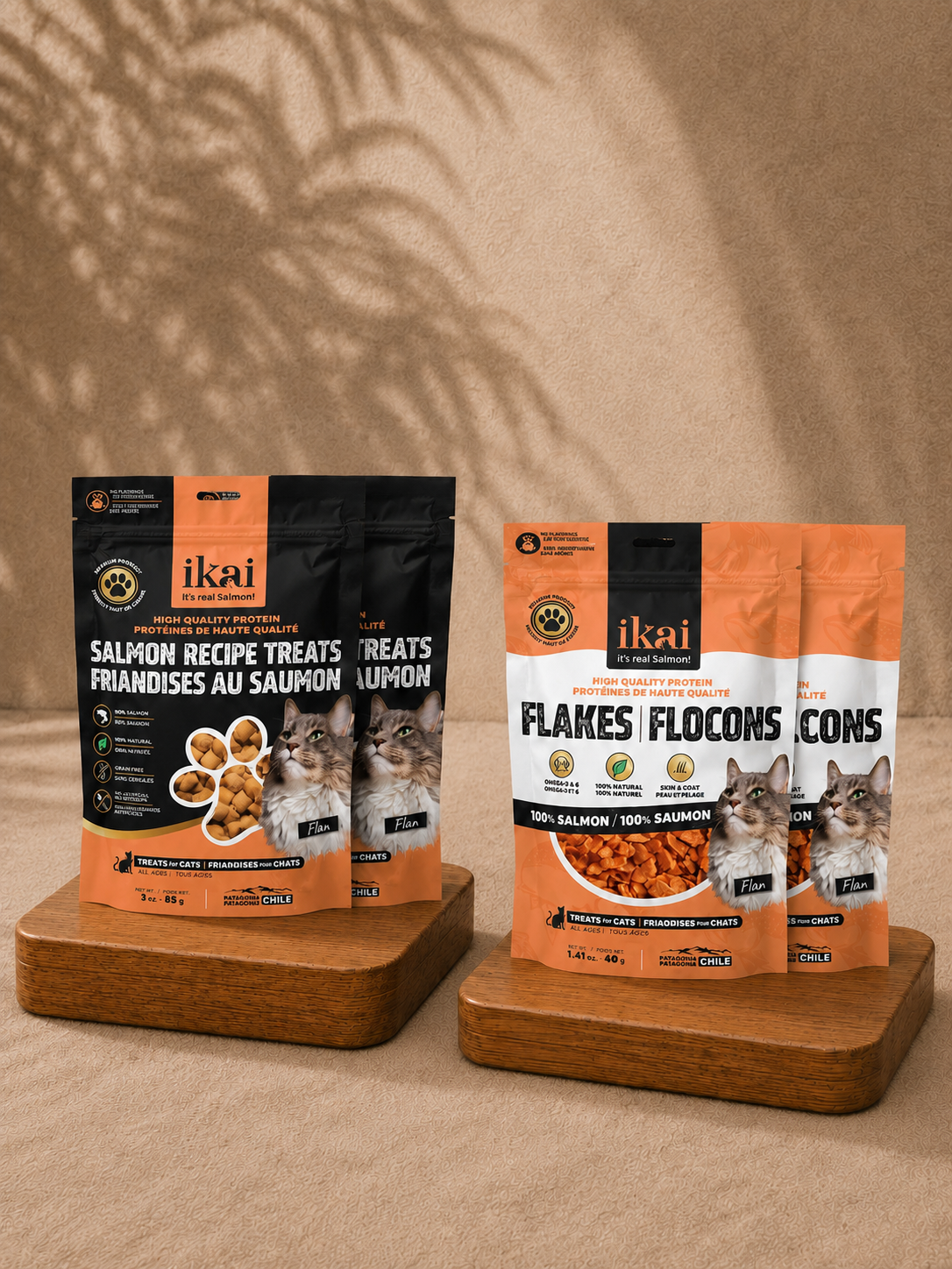 PACK GATO: 2 snacks + 2 flakes