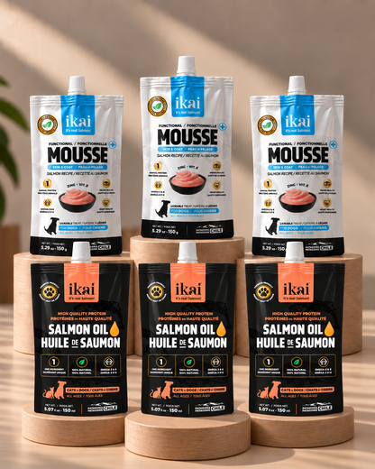 Pack PERRO: 3 Mousse Piel y Pelaje + 3 Aceites
