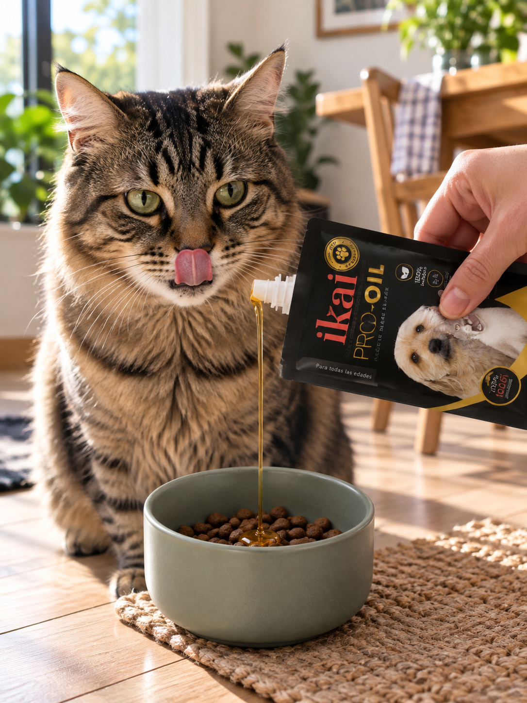 Pack GATO: 1 Snack + 1 Flake + 1 Caldos + 1 Mousse + 1 Aceite