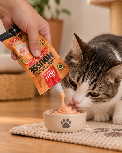 Mousse salmón y cangrejo para gatos