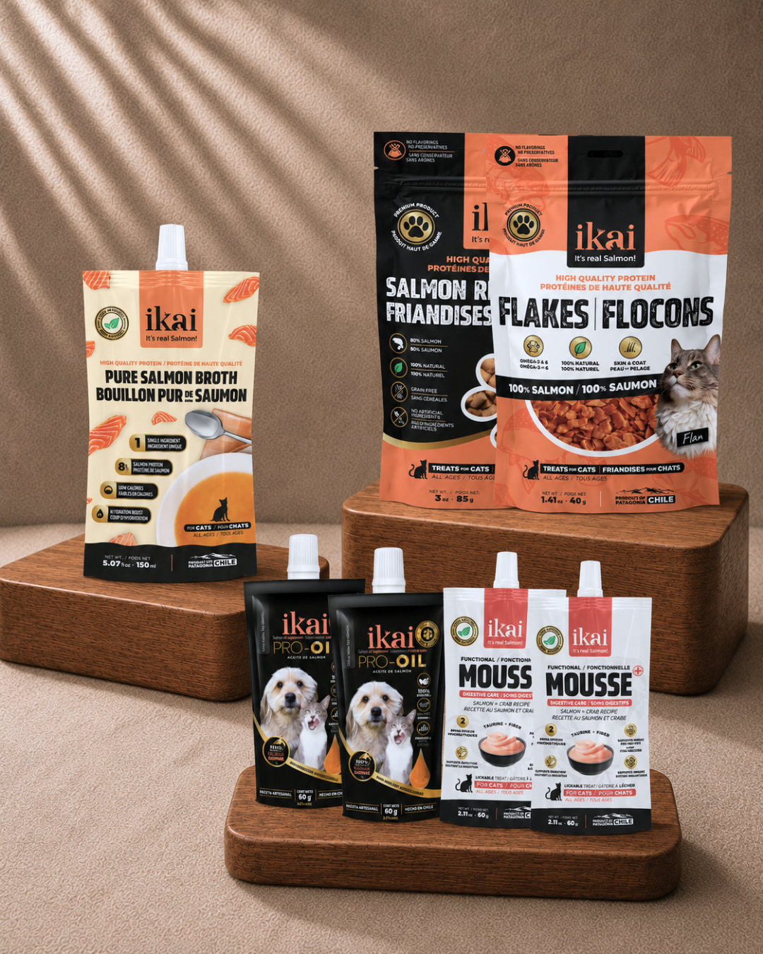 PACK GATO: 1 snack + 1 flake + 1 caldo + 2 mousse + 2 aceites