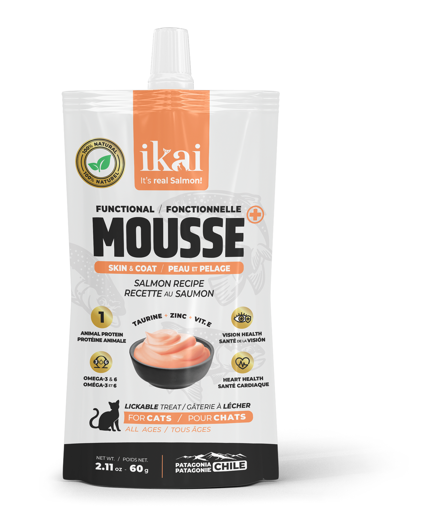 PACK GATO: 3 mousse sabor + 3 mousse funcional