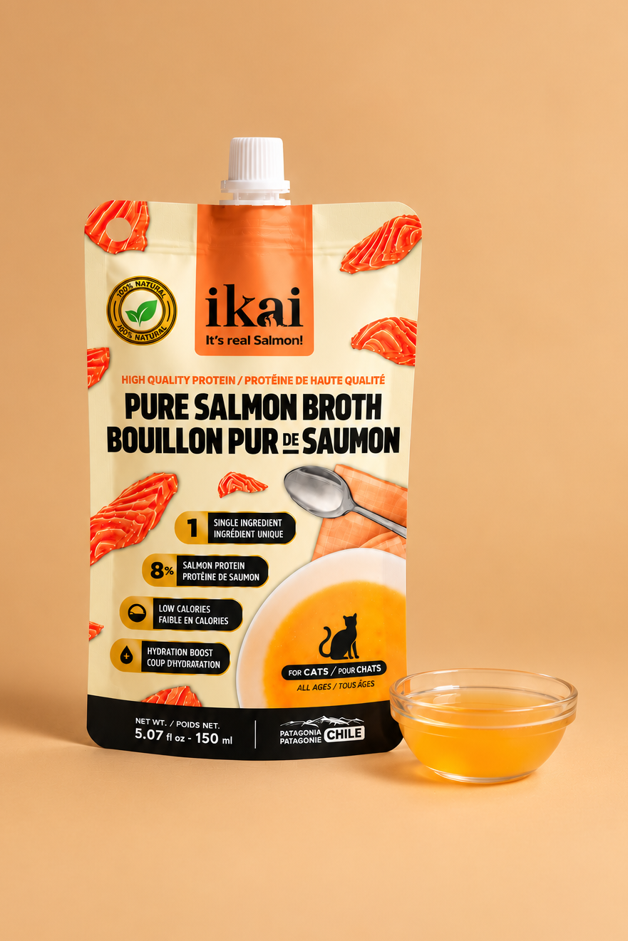 Caldo de Salmón para Gatos